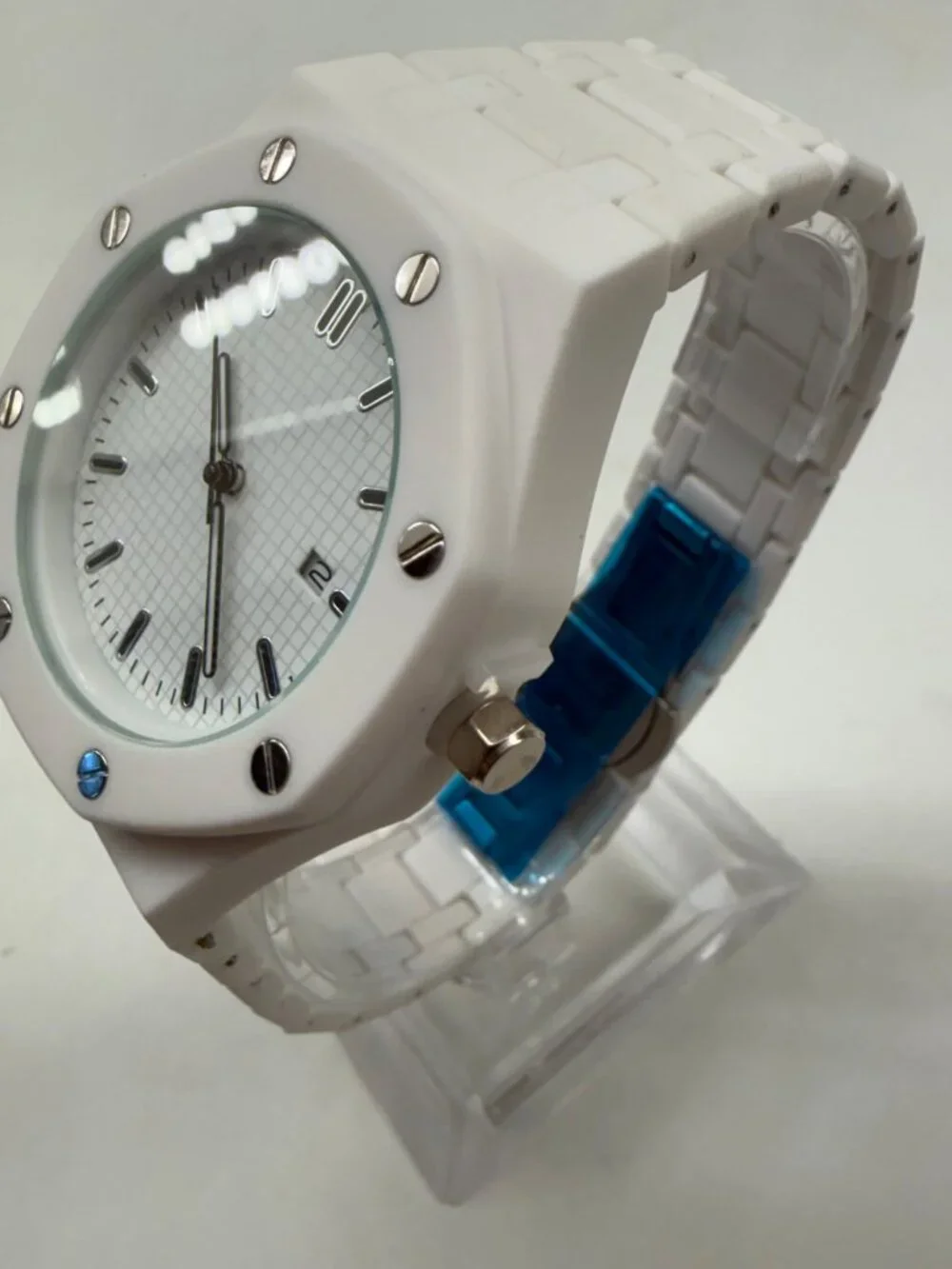 Lorinco AP-RP Men's Unisex White 43mm Quartz Day Date Watch NEW NO BOX